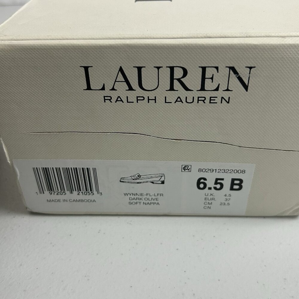 Lauren Ralph Lauren Wynnie Leather Loafers Women 6.5B Slip On Blue Soft Nappa - Picture 2 of 12